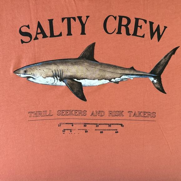 Salty Crew Men's Shark Tee - Thrill Seekers & Risk Takers - Medium - NWOT - Picture 3 of 5